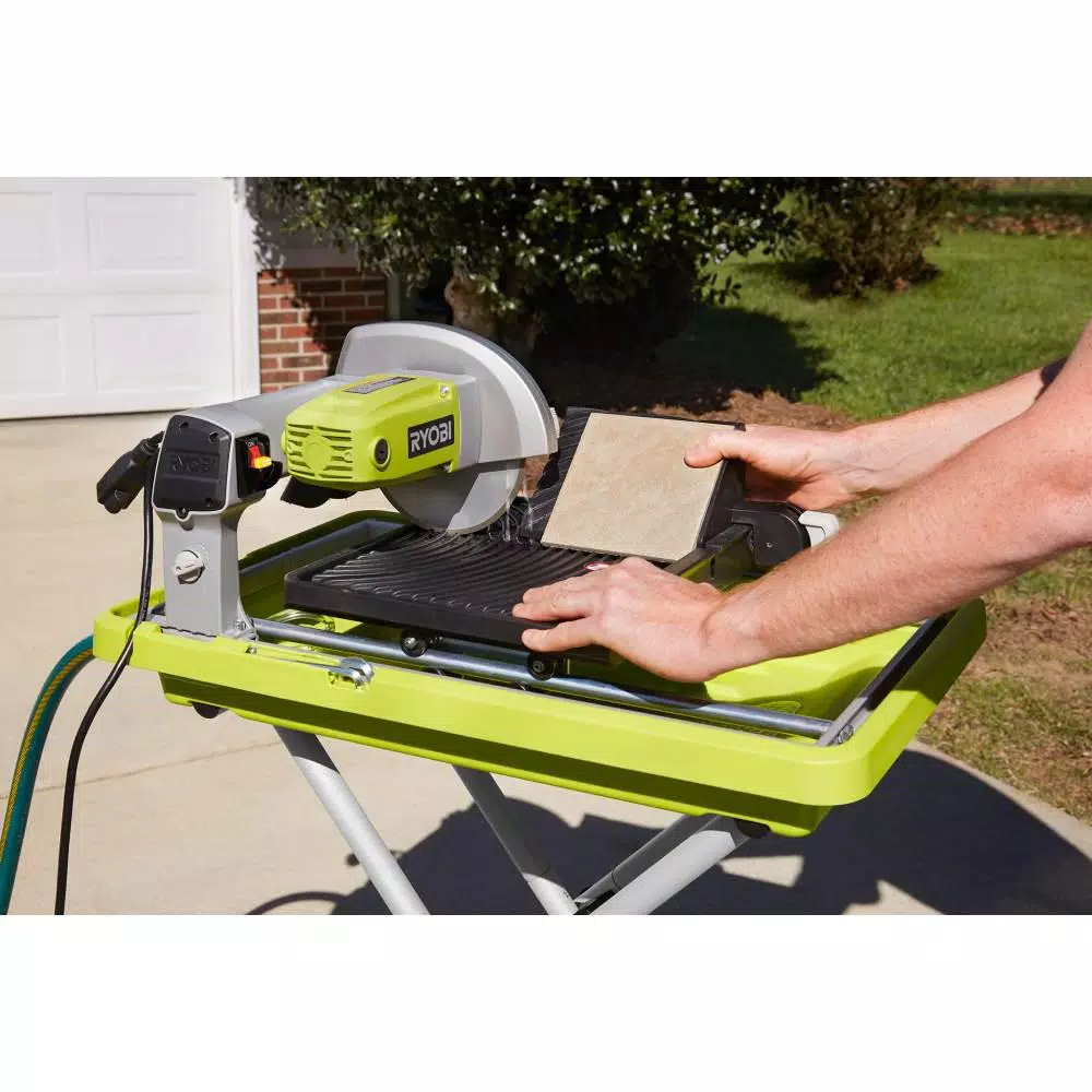 RYOBI 9 Amp Corded 7 in. Overhead Wet Tile Saw with 1-3/4 HP Motor