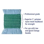 Boardwalk Super Loop Medium Wet Mop Head, 4-Ply Cotton/Synthetic Yarn, Blue, 12/Carton thumbnail 5