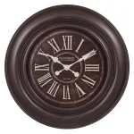 Pinnacle Glenmont 30 in. Oil Rubbed Bronze Wide Framed Roman Numeral Wall Clock thumbnail 2