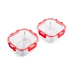 Core Kitchens 23 oz. Divided Glass Food Storage Container Set with Lids, 2-Pack thumbnail 3