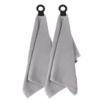 RITZ Hook and Hang Gray Woven Cotton Kitchen Towels, Set of 2 thumbnail 1