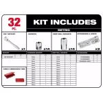 Milwaukee 3/8 in. Drive Metric 32-Piece Ratchet and Socket Set thumbnail 2