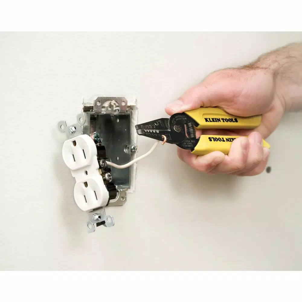 Klein Tools 6-1/4 in. Wire Stripper and Cutter for 10-18 AWG Solid Wire, Hardened Steel