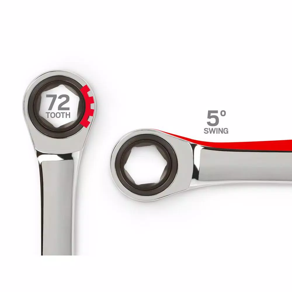 TEKTON 9-Piece Ratcheting Combination Wrench Set, 1/4 in. to 3/4 in.