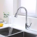 Vanity Art Single-Handle Pull-Down Kitchen Faucet with Sprayer Wand, Chrome Finish thumbnail 2