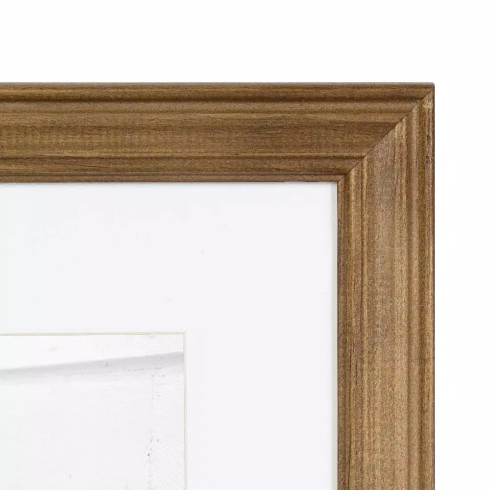 Kate and Laurel Bordeaux Natural Wood Gallery Wall Frame and Shelf Set, 10-Piece Rustic Decor Kit