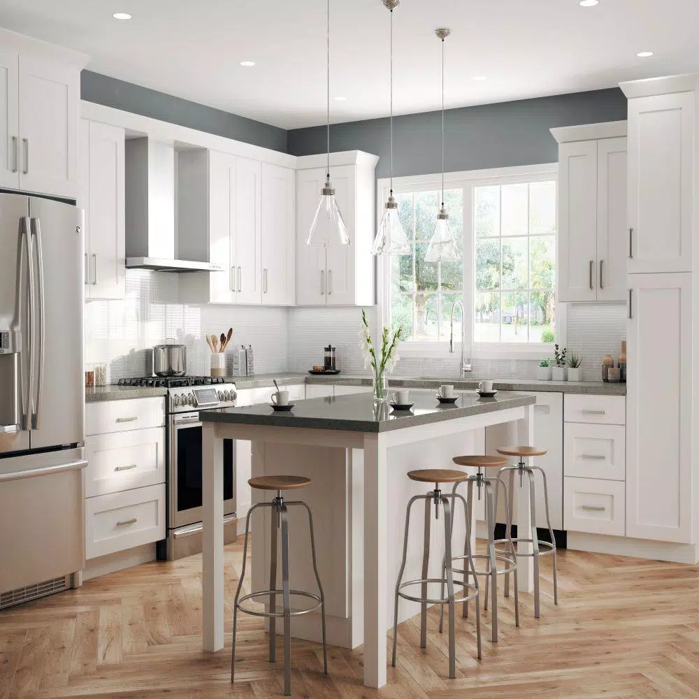 Hampton Bay Shaker Ready To Assemble 18 in. Wine Rack Kitchen Cabinet, Denver White