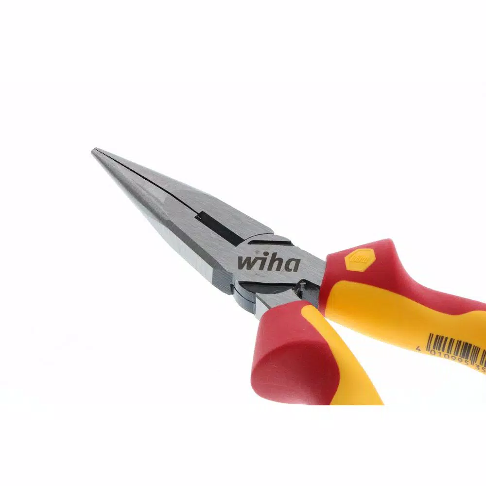 Wiha Insulated Industrial Long Nose Pliers, 1000V AC Rated