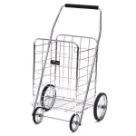 Easy Wheels Jumbo Shopping Cart, Heavy Duty Steel, Elite Chrome Finish thumbnail 1