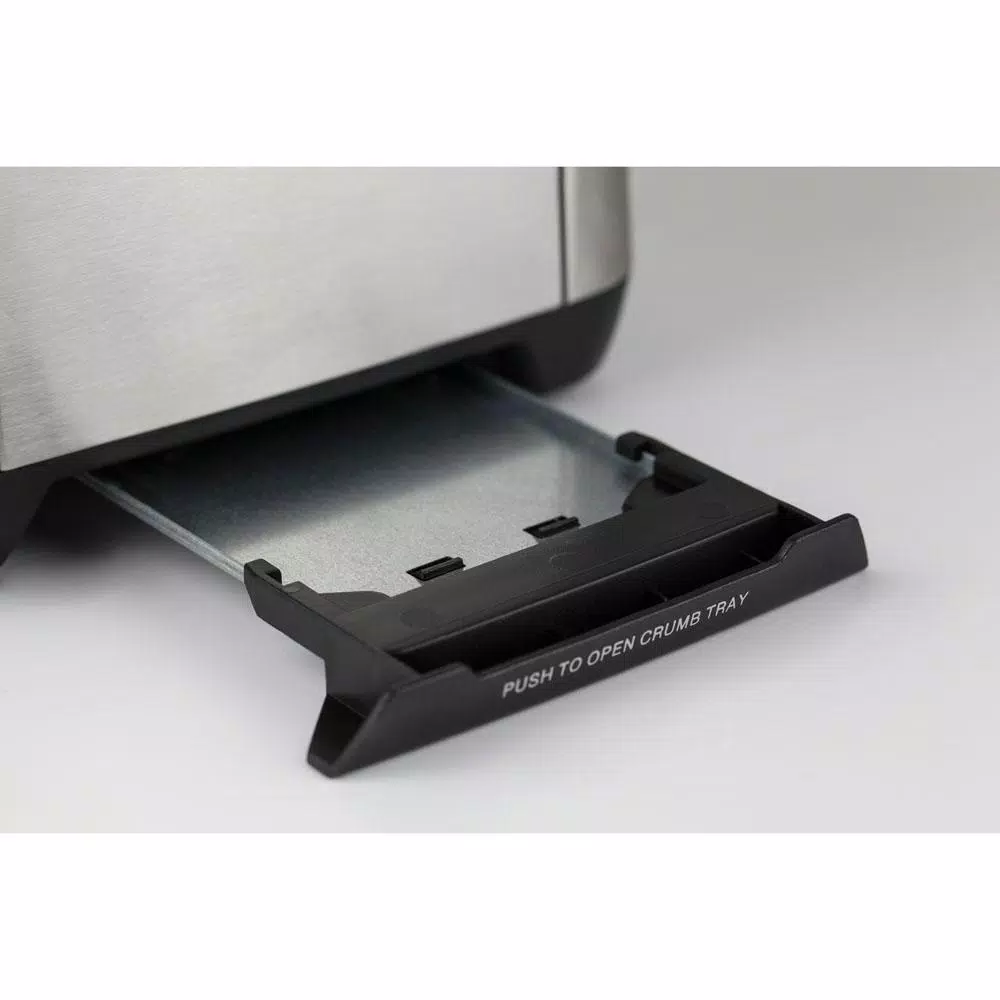 CASO Design Inox 2-Slice Stainless Steel Wide Slot Toaster with LED Display