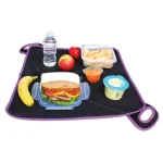 FLATBOX Plus Black and Purple Neoprene Lunch Bag and Unzipping Placemat Set thumbnail 4