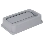 Genuine Joe Wall Hugger 23 Gal. Gray Trash Can Drop Shot Lid - Fits GJO60465 thumbnail 1