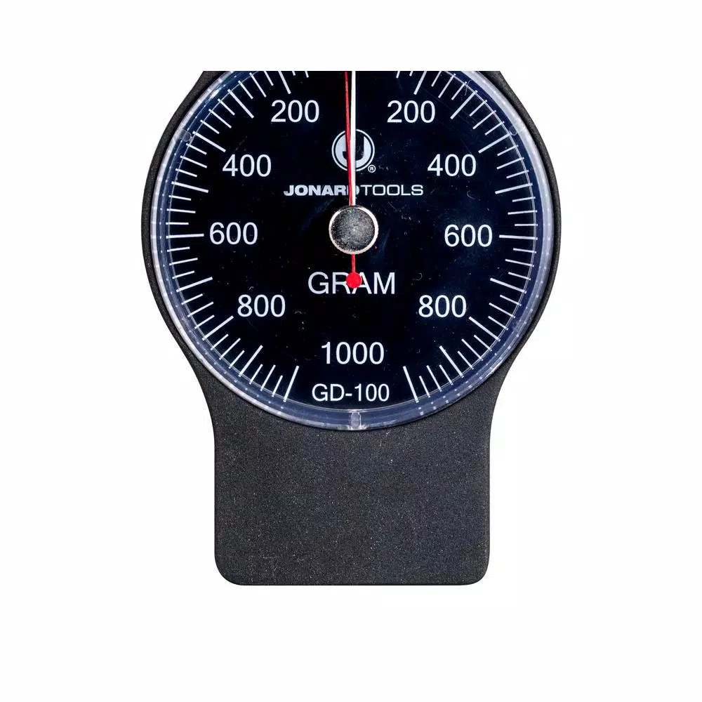 Jonard Tools 1.5 in. Dynamometer Gauge, 100-1000 g Force/Tension Gauge