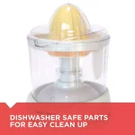 BLACK+DECKER Citrus Juicer, 34 fl. oz. Two-Cone Electric Juicer with Adjustable Pulp Control, White thumbnail 7
