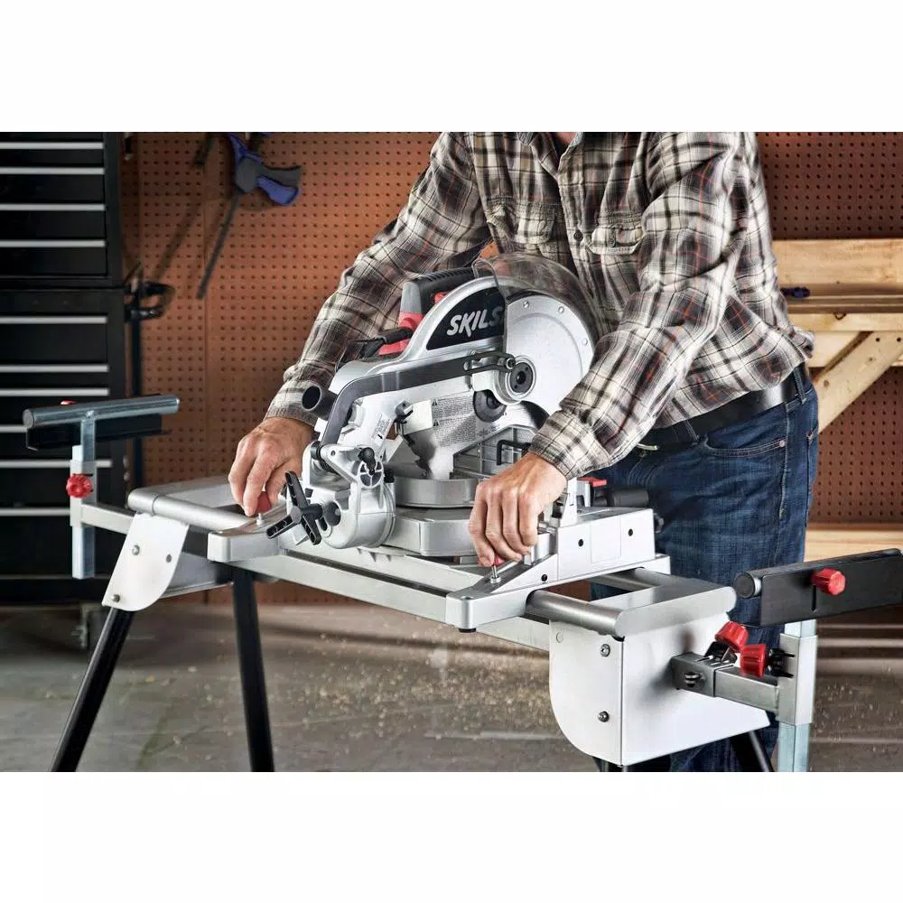 Skil 12 in. 15 Amp Corded Compound Miter Saw with Laser Guide and Quick-Mount System