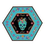Sugar Plum Party SugarPlum Collection Day of the Dead Hexagon Paper Dinner Plates, 16-Piece Set thumbnail 1