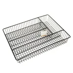 Creative Home Black Powder Coated Iron 5-Compartment Cutlery Tray & Utensil Organizer, Large thumbnail 1