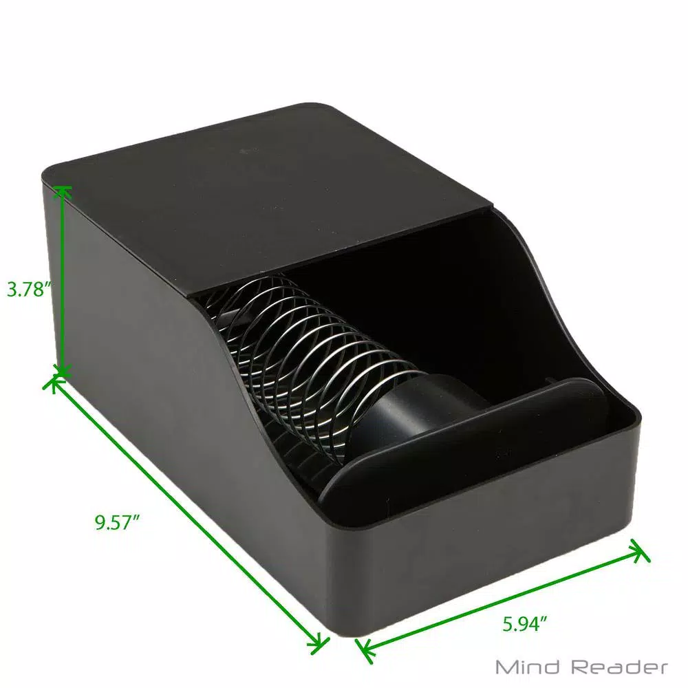 Mind Reader Black Acrylic Coffee Sleeve Storage Dispenser