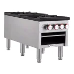 Magic Chef Commercial 2-Burner Natural Gas Stock Pot Range, 160,000 BTU, Stainless Steel thumbnail 3