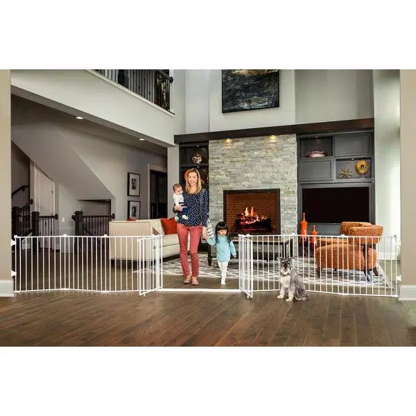 Regalo Super Wide Double Door Baby Gate and Play Yard, 28" Height, Fits Up to 192" Wide