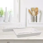 Stonebriar Collection Stonebriar Rustic Worn White Wooden Serving Tray Set of 2 - Happiness is Homemade thumbnail 5