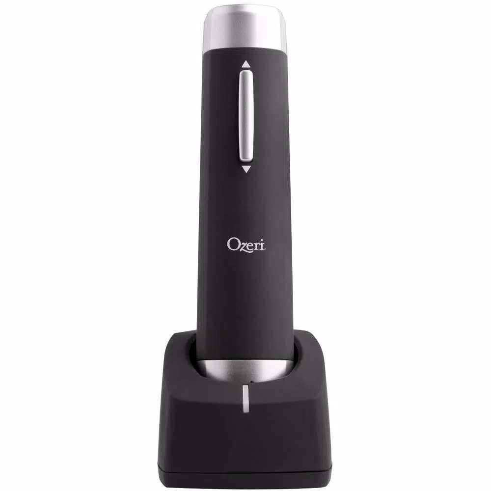 Ozeri Prestige Electric Wine Bottle Opener Set with Recharging Stand, Aerating Pourer and Foil Cutter