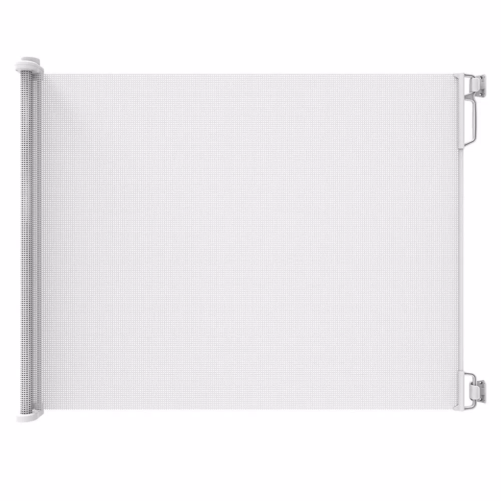 Perma Child Safety Extra Tall & Extra Wide Outdoor Retractable Gate, 41 in. H x 71 in. W, White