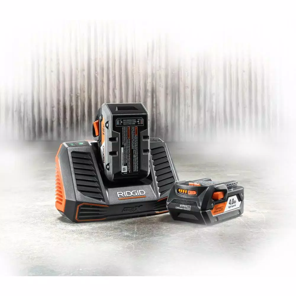 RIDGID 18V Dual Chemistry Rapid Battery Charger for Ni-Cd and Lithium-Ion