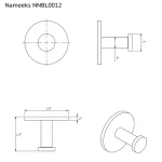 Nameeks Boutique Hotel Single Brass Robe/Towel Hook - Matte Black thumbnail 2
