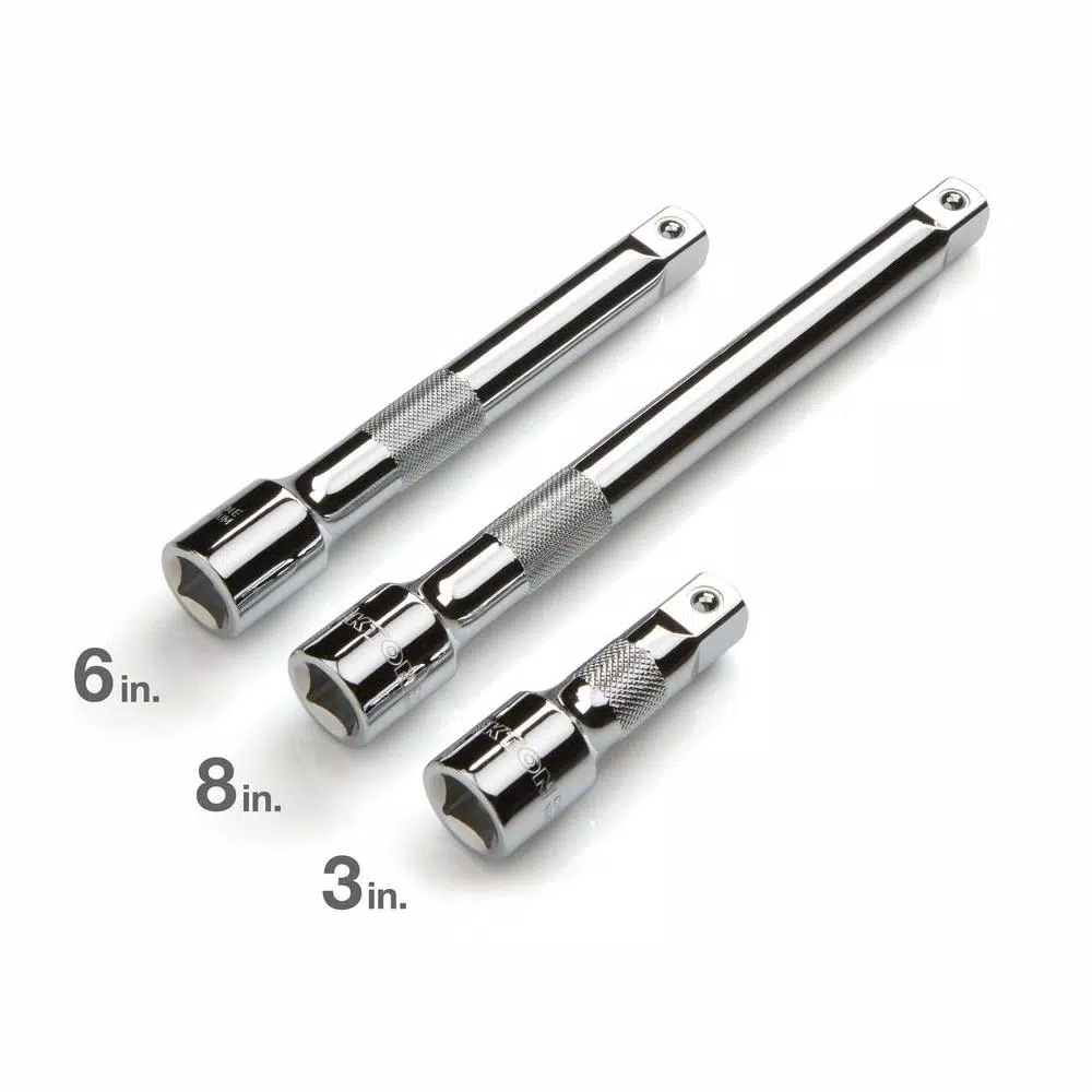 TEKTON 1/2 in. Drive Extension Bar Set, 3-Piece (3, 6, 8 in.)
