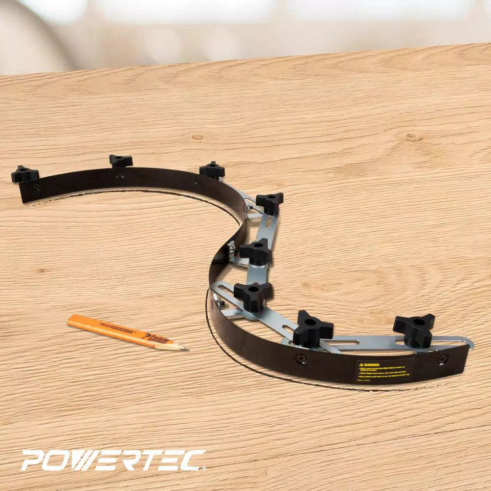 POWERTEC Flexible Curve Template, 37 in. Steel Curve Duplicator for Wood, Metal, Leather, and Fabric