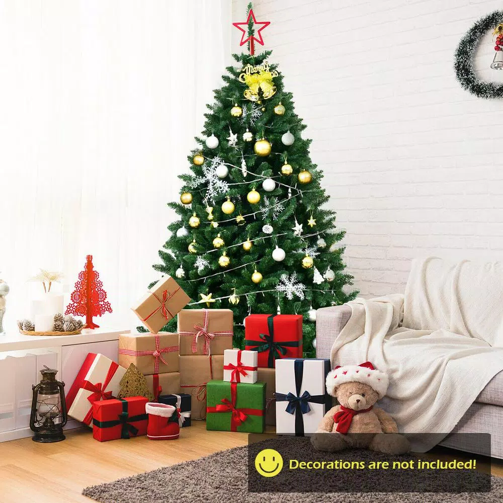 Costway 6 ft. Unlit Douglas Full Fir Artificial Christmas Tree with 1355 Tips