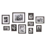 Kate and Laurel Bordeaux Charcoal Gray Wood Gallery Wall Picture Frame Set, 10-Piece thumbnail 1