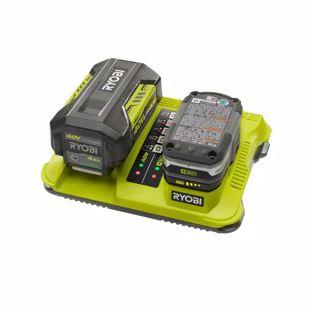 RYOBI ONE+ Dual Platform Charger for 18V and 40V Batteries
