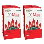 Brite Star Red Mini String Lights, 100-Count Incandescent, 2-Pack thumbnail 2