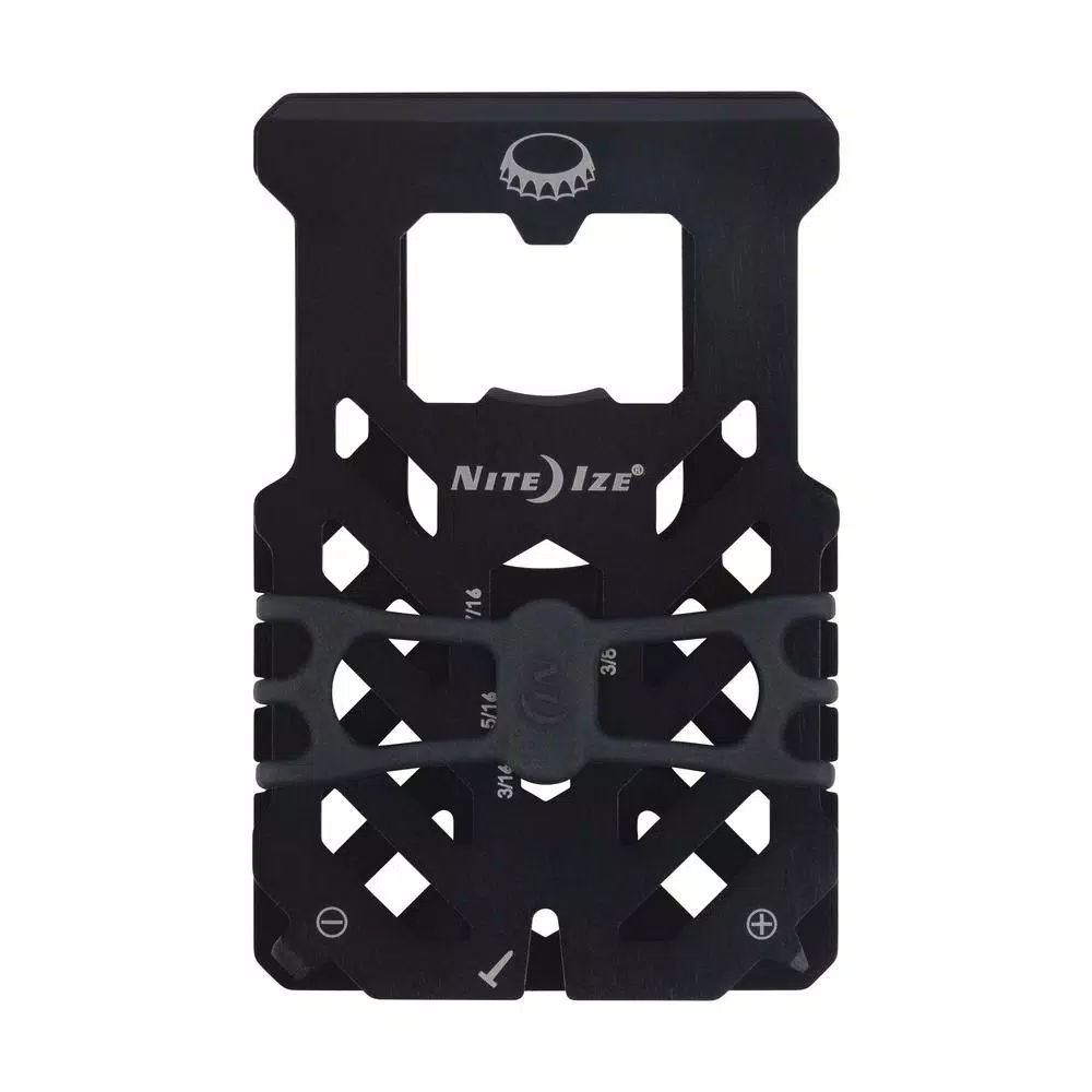 Nite Ize RFID Blocking Multi-Tool Wallet, 420 Stainless Steel, Black