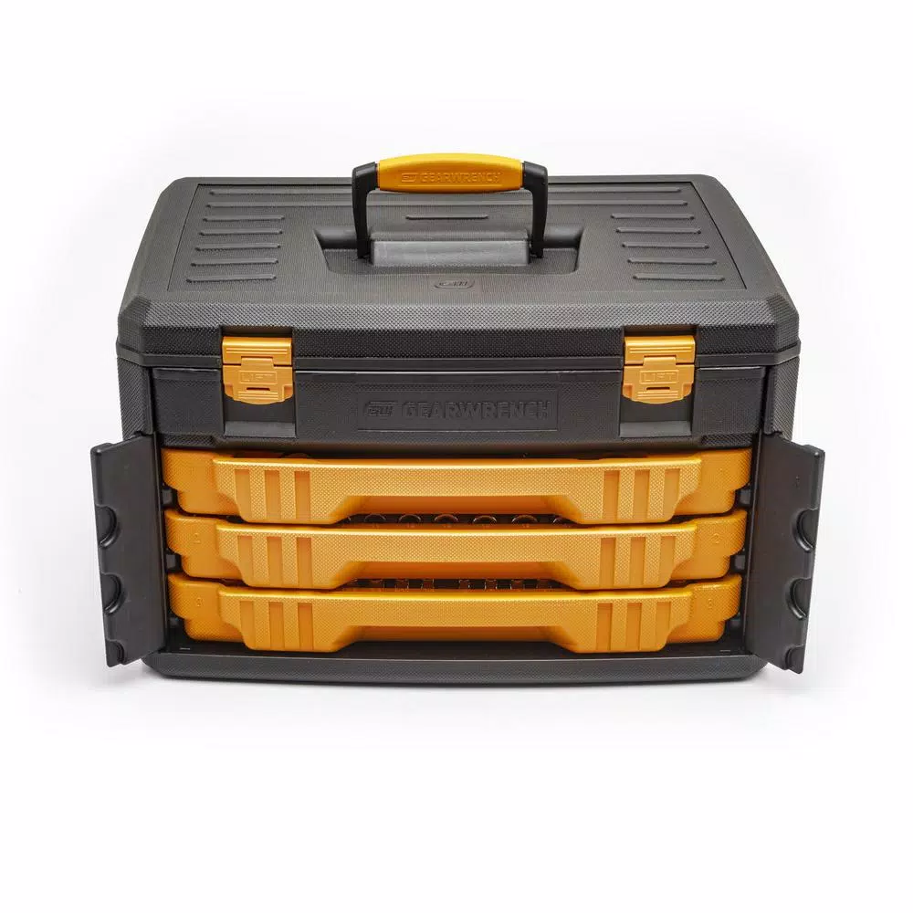 GearWrench 243-Piece 6-Point Mechanics Tool Set with 3-Drawer Storage Box