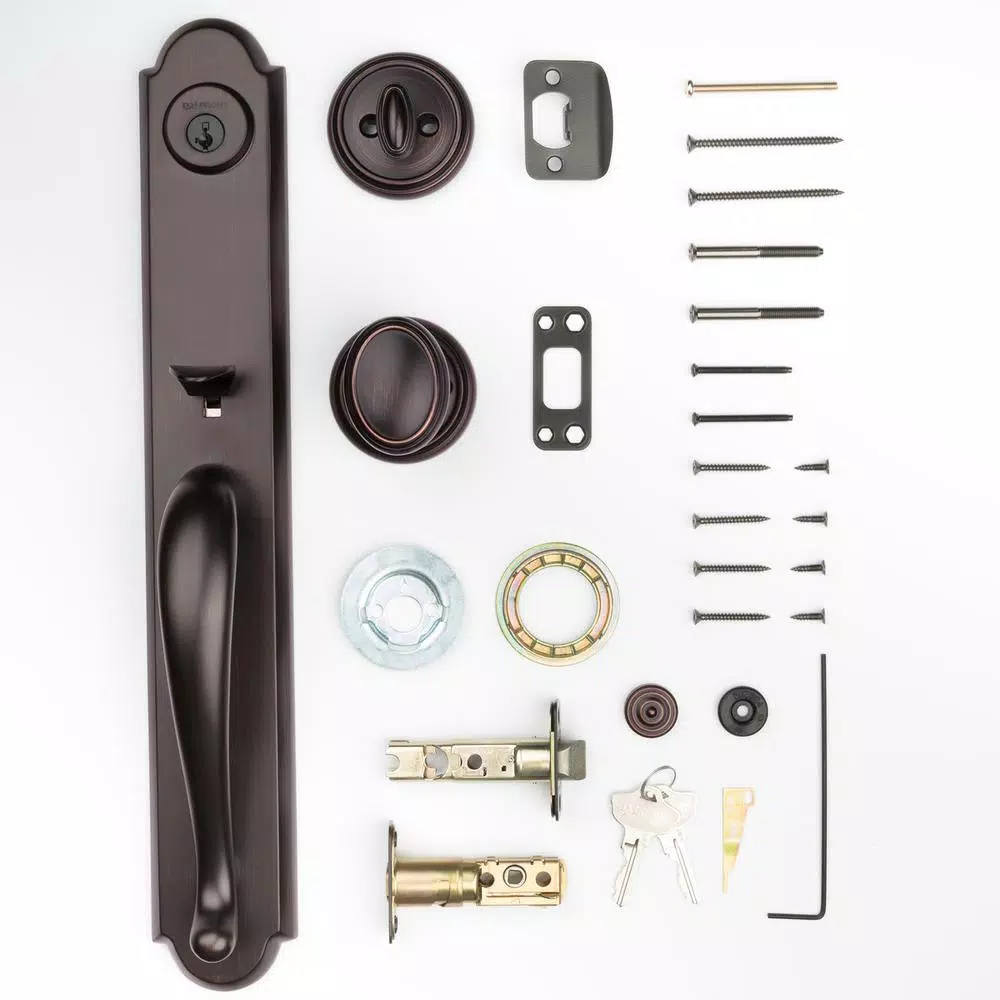 Baldwin Prestige Bighorn Single Cylinder Venetian Bronze Handleset with Carnaby Knob and SmartKey Security