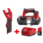 Milwaukee M12 12V Lithium-Ion Cordless Sub-Compact Band Saw and Copper Tubing Cutter Combo Kit thumbnail 1