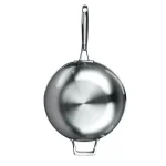 MasterPan 11 in. 3-Ply Stainless Steel Non-Stick Wok with Glass Lid thumbnail 3