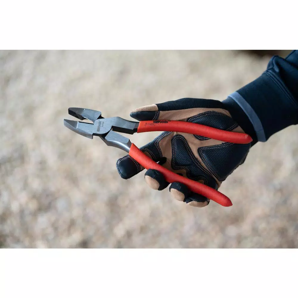 Southwire The Woods 9 in. Side Cutting Pliers, Forged Carbon Steel Linesman Pliers