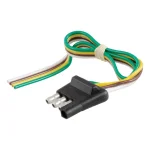 CURT 4-Way Flat Trailer Connector Plug with 12" Color-Coded Wires thumbnail 2