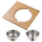 KRAUS 16.75 in. Workstation Sink Accessory Set with Bamboo Board, Stainless Steel Mixing Bowl and Colander thumbnail 1