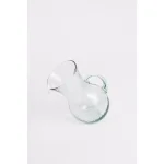 Unbranded 36 oz. Clear Hand-Blown Glass Tilted Pitcher and Vase thumbnail 1