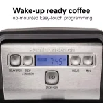 Hamilton Beach 12-Cup Compact Programmable Drip Coffee Maker, Black thumbnail 6