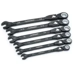 Husky 6-Piece SAE Flex-Head Ratcheting Wrench Set, 100-Position Locking thumbnail 4