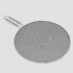 ExcelSteel 13 in. Gray Silicone Splatter Screen with Non-Slip Grip and Stainless Steel Frame thumbnail 1