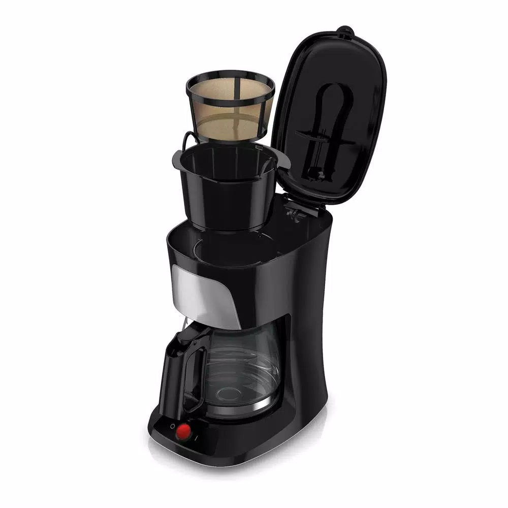 BLACK+DECKER 5-Cup Drip Coffee Maker, Compact Black Coffeemaker