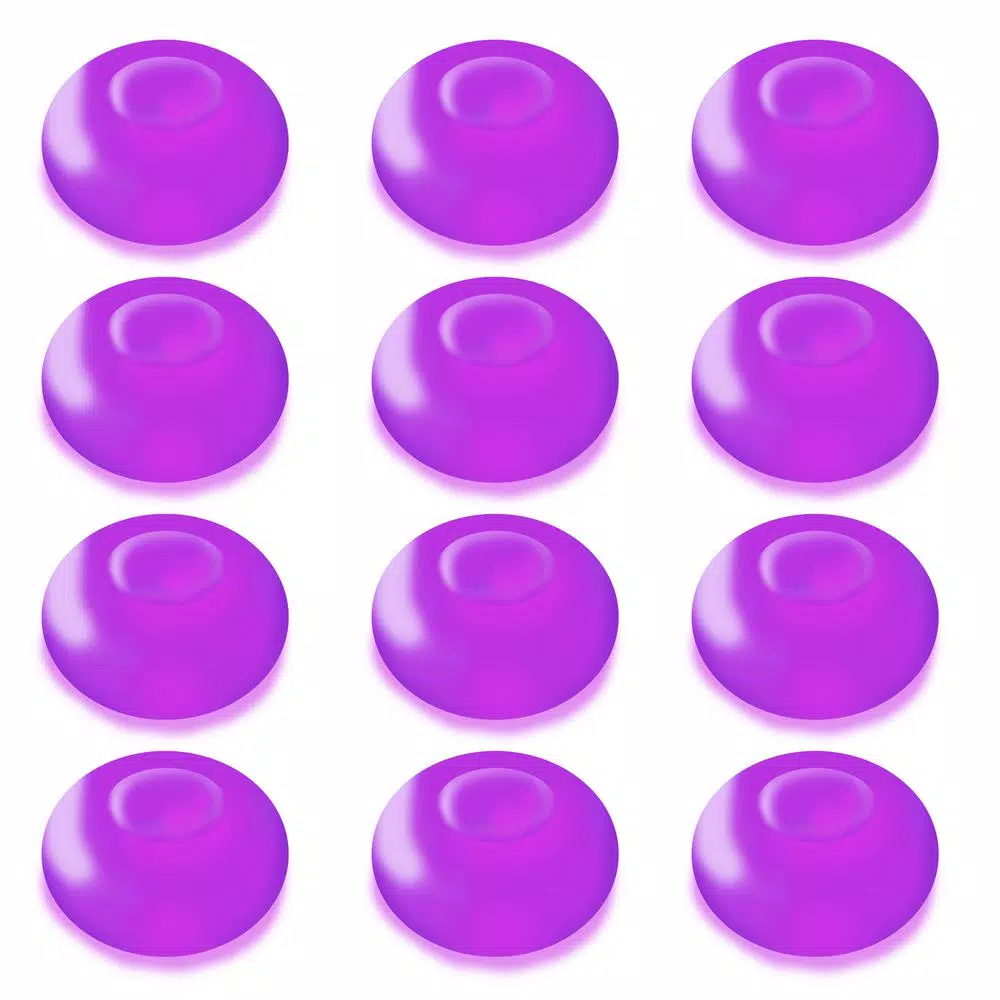 LUMABASE Purple Floating Blimp LED Lights, Waterproof Battery Operated Decorative Lights (12-Count)