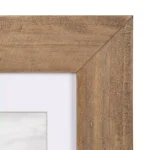 DesignOvation Museum Collection Rustic Brown Wood Picture Frame Set, 5x7 in. Matted to 3.5x5 in. (Set of 4) thumbnail 4